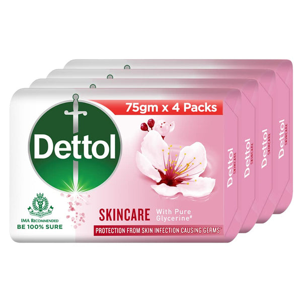 DETTOL SKIN CARE SOAP 4*75G || S3