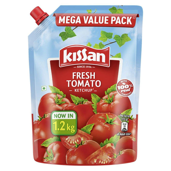 KISSAN FRESH TOMATO KETCHUP TASTY YUMMY HEALTHY 1.2 KG POUCH || S1