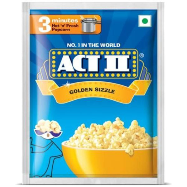 ACT II INSTANT POPCORN GOLDEN SIZZLE 60 G POUCH || S1