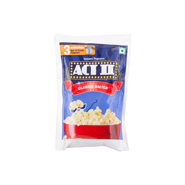 ACT II INSTANT POPCORN CLASSIC SALTED 60 G POUCH || S1