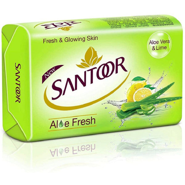 SANTOOR ALOE FRESH SOAP 100 G PACK OF 4 PC (4 X 100 G) || S2
