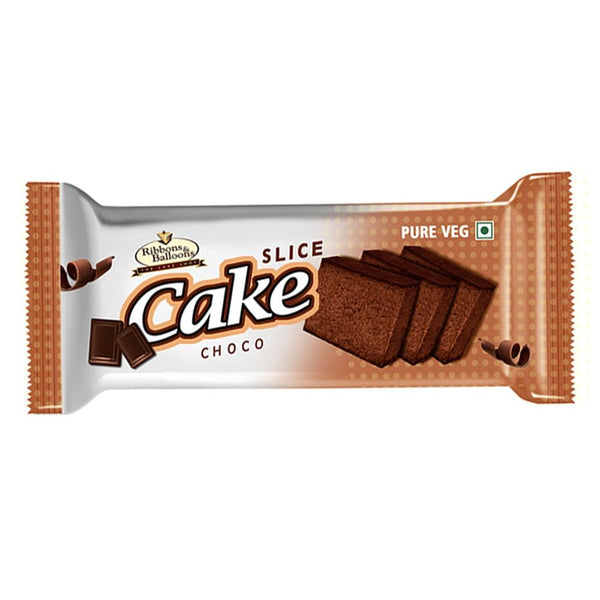 RIBBONS & BALLOONS CHOCOLATE SLICE CAKE 50 G || S2