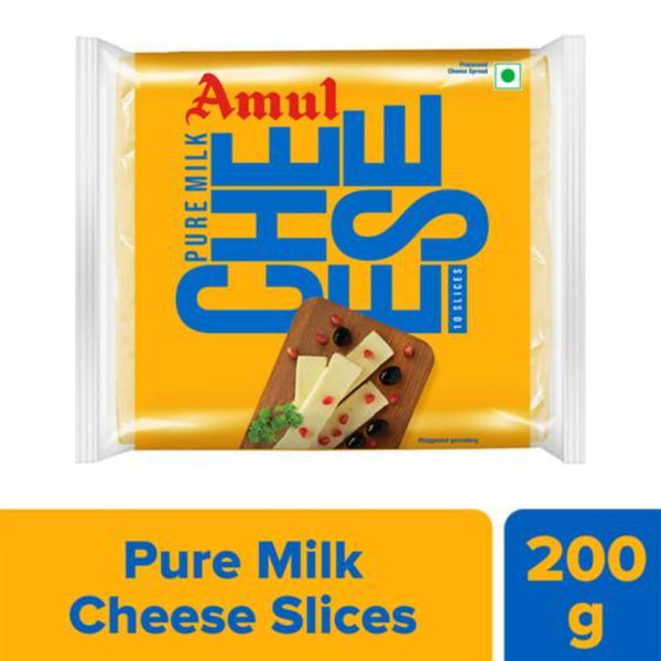 AMUL CHEESE SLICES 200 G POUCH || S4