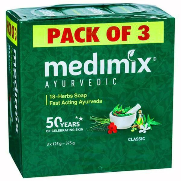 MEDIMIX AYURVEDIC 18-HERBS CLASSIC SOAP 125 G (PACK OF 3) || S1