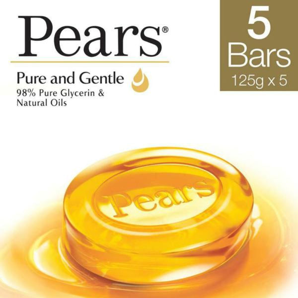 PEARS PURE & GENTLE SOAP WITH NATURAL OILS 125 G (BUY 4 GET 1 FREE) || S1