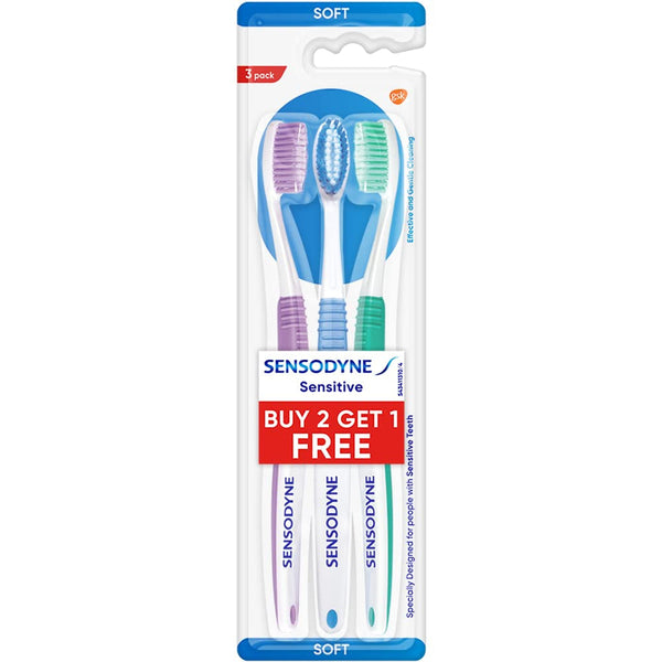 SENSODYNE SENSITIVE TOOTHBRUSH WITH SOFT ROUNDED BRISTLES || S2