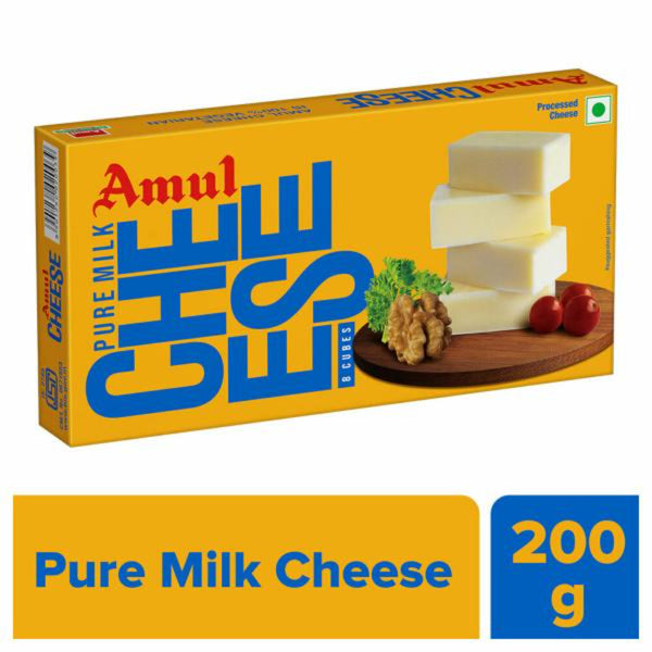 AMUL PROCESSED CHEESE BLOCK 200 G CARTON || S1