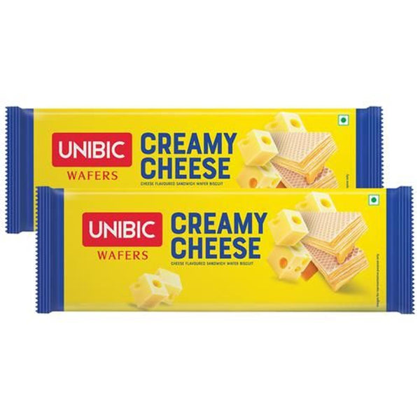 UNIBIC WAFERS CREAMY CHEESE SANDWICH BISCUITS LIGHT CRISPY SNACK 75 G || S1
