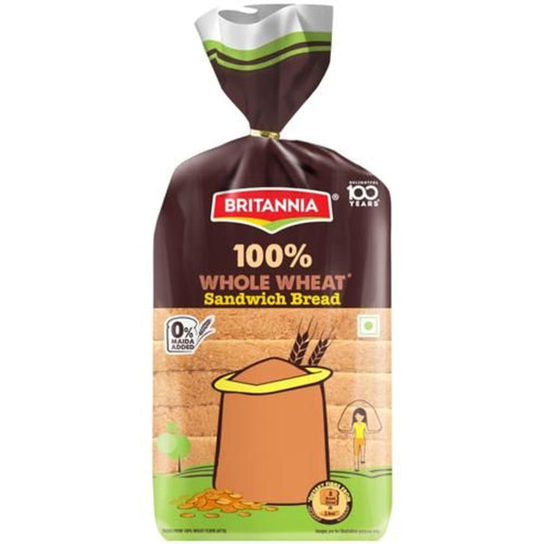 Britannia 100 Whole Wheat Bread 450 G || S4