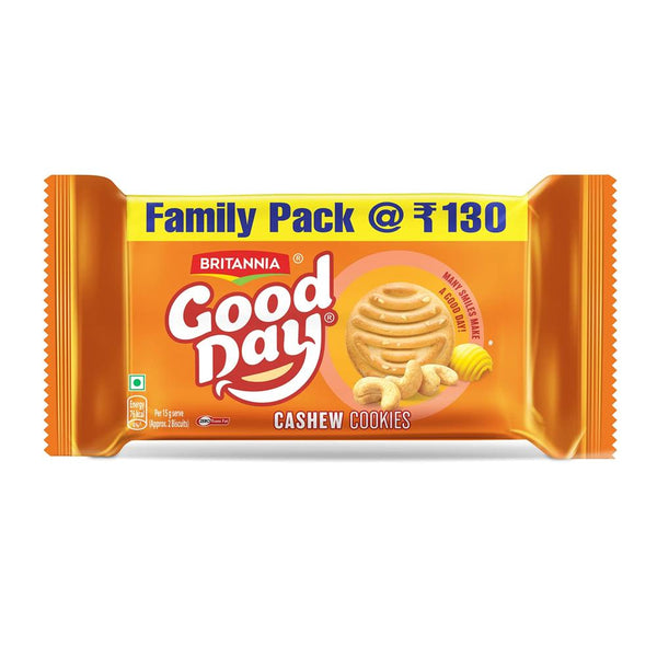 BRITANNIA GOOD DAY CASHEW COOKIES 120 G PACK OF 5 || S8