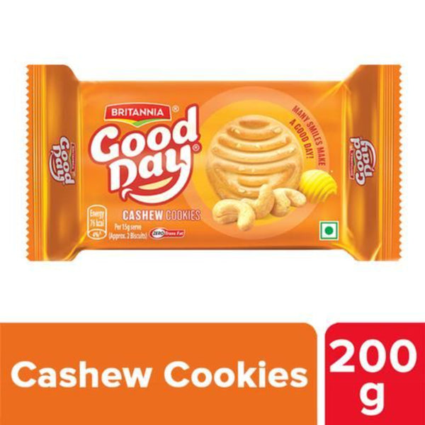 BRITANNIA GOOD DAY CASHEW COOKIES 200 G || S6