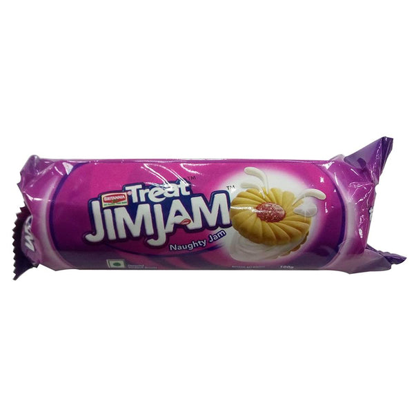 BRITANNIA CREAM BISCUITS TREAT JIM JAM, 100 G PACK || S9