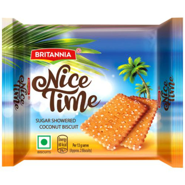 BRITANNIA NICE TIME COCONUT BISCUITS 59.4 G || S5