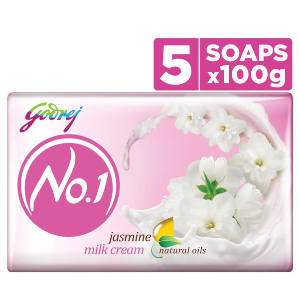 GODREJ EZEE NO.1 BATHING SOAP - JASMINE 100 G -PACK OF 5 || S9