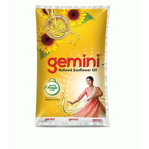 GEMINI REFINED SUNFLOWER OIL POUCH 1 LTR || S6