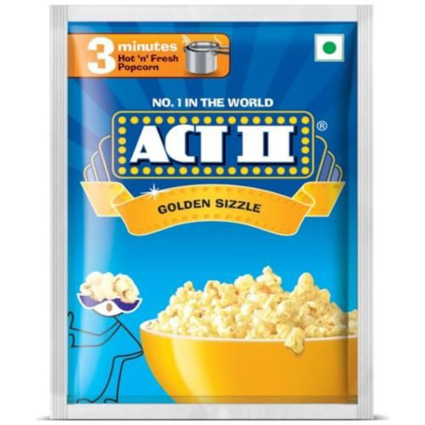 ACT II INSTANT POPCORN GOLDEN SIZZLE 60 G POUCH || S8