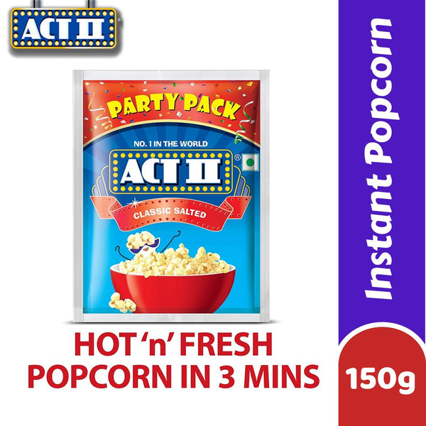 ACT II POPCORN CLASSIC SALTED IPC PARTY PACK 150 G || S7