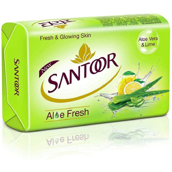 SANTOOR ALOE FRESH SOAP 100 G PACK OF 4 PC (4 X 100 G) || S9