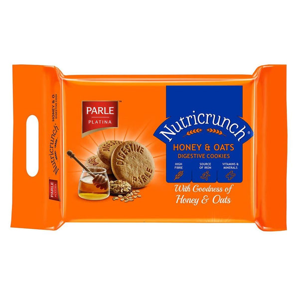 PARLE NUTRI CRUNCH HONEY & OATS DIGESTIVE COOKIES 600 G || S8