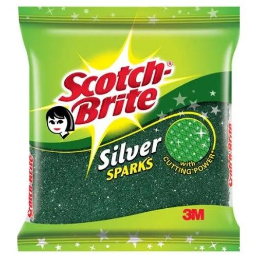 SCOTCH-BRITE SILVER SPARKS SCRUB PAD 7 CM X 10 CM 1 N || S9