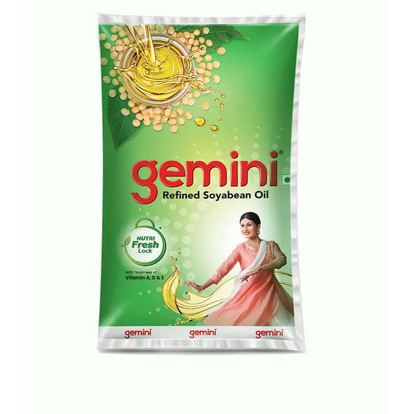 GEMINI REFINED SOYABEAN OIL POUCH 1 LTR || S8