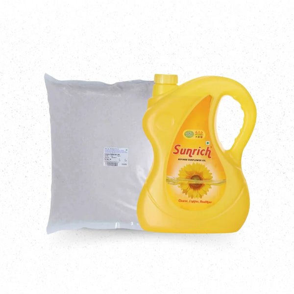 OIL & SUGAR SAVER COMBO: SUNRICH SUNFLOWER 5 LT, SUGAR PREMIUM 5 KG || S10