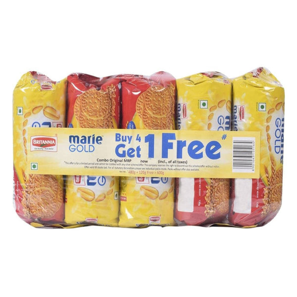 BRITANNIA BISCUIT - MARIE GOLD (4+1) X 120 G PACKET || S9