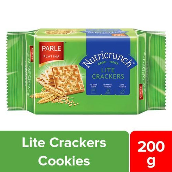 PARLE PLATINA NUTRI CRUNCH LITE CRACKER 200 G POUCH || S6