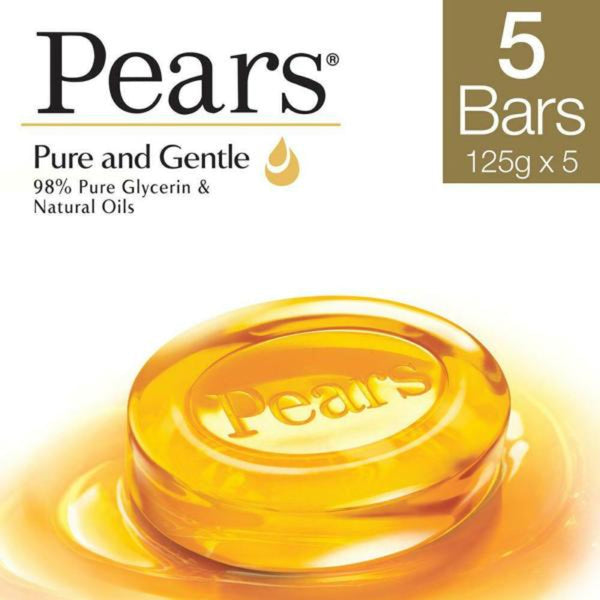 PEARS PURE & GENTLE SOAP WITH NATURAL OILS 125 G (BUY 4 GET 1 FREE) || S9