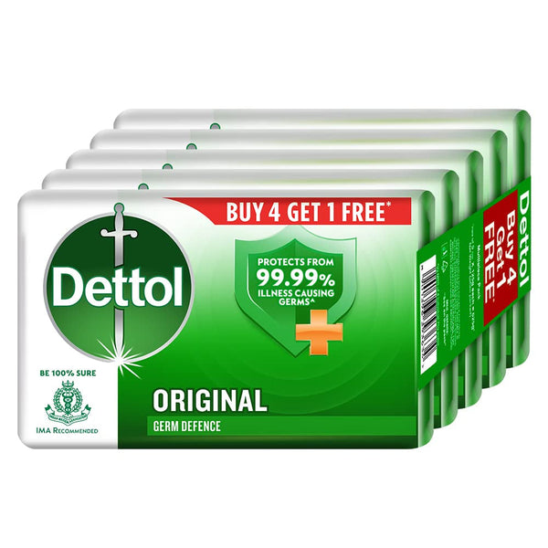 DETTOL ORIGINAL GERM PROTECTION BATHING SOAP BAR 125 G (PACK OF 5) || S10