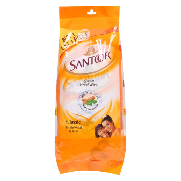 SANTOOR GENTLE CLASSIC HAND WASH - 180ML BUY 1 GET 1 || S8