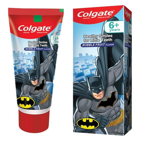 COLGATE BATMAN BUBBLE FRUIT FLAVOR KIDS TOOTHPASTE 80 G (6+ YEARS) || S5