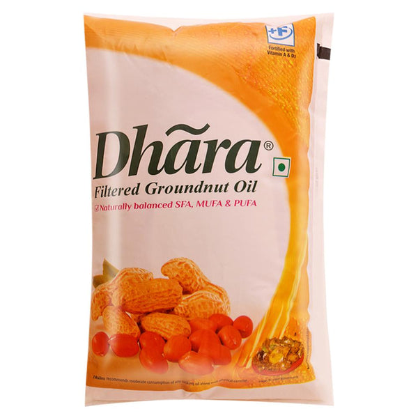 DHARA OIL GROUNDNUT 1 LTR POUCH || S7