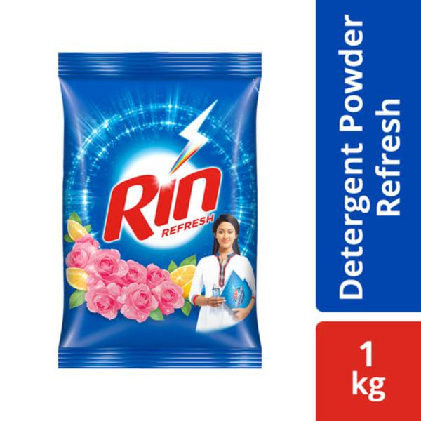 RIN REFRESH LEMON & ROSE DETERGENT POWDER 1 KG || S7