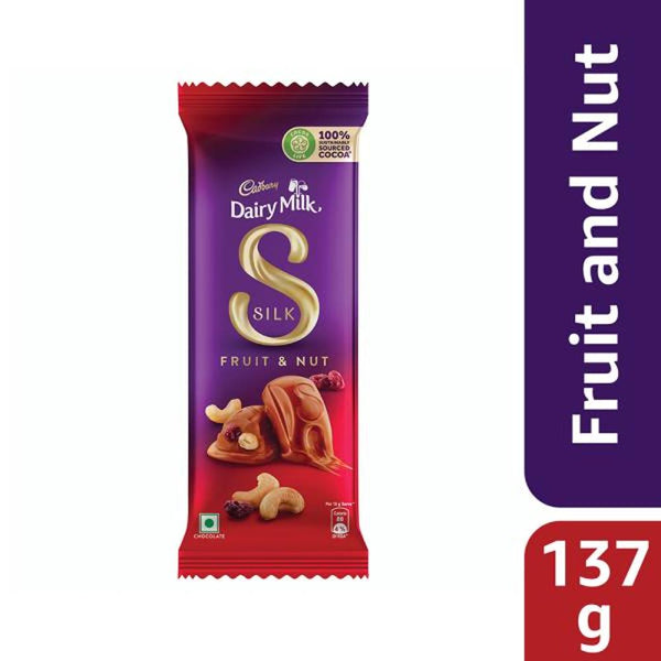 CADBURY DAIRY MILK SILK FRUIT & NUT CHOCOLATE 137 G || S5