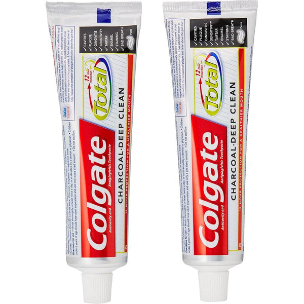 COLGATE TOTAL CHARCOAL TOOTHPASTE 120 G (PACK OF 2) || S5