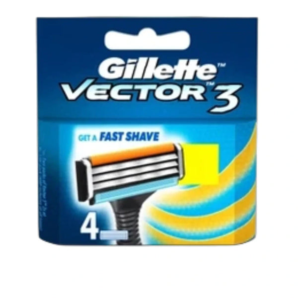 GILLETTE VECTOR 3 FAST 4 CARTRIDGES || S5
