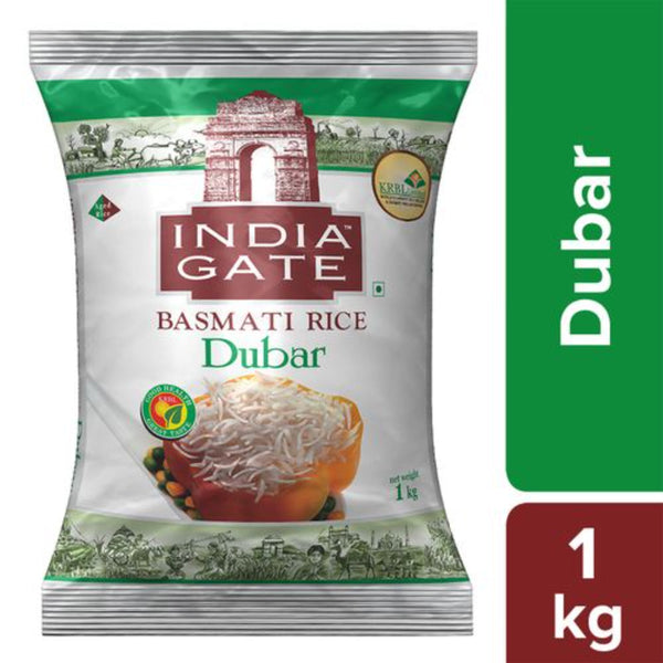 INDIA GATE BASMATI RICE DUBAR 1 KG POUCH || S8