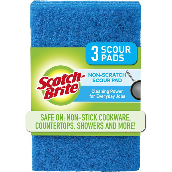 SCOTCH BRITE NON SCRATCH SCOUR PADS 3 PADS || S8