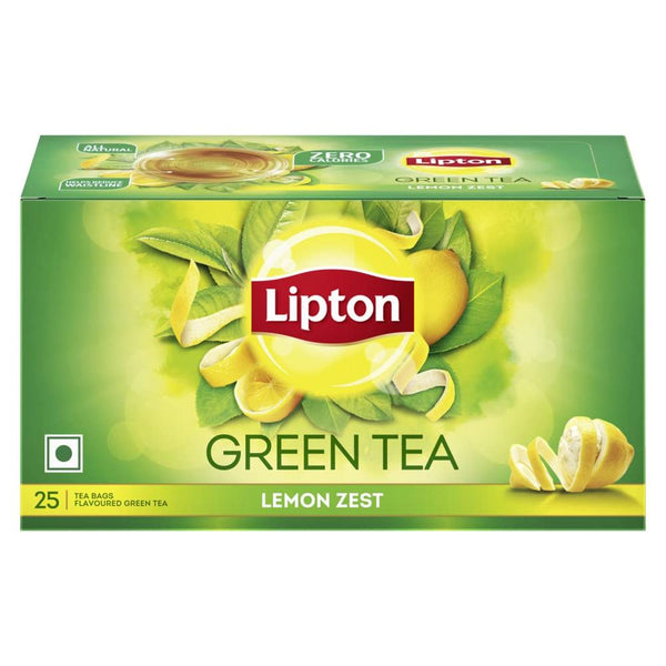 LIPTON LEMON ZEST GREEN TEA BAGS, 25 PIECES || S8