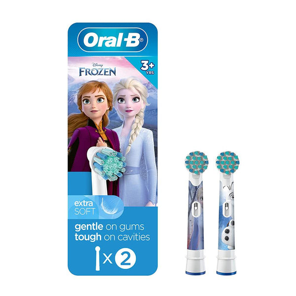 ORAL B KIDS EXTRA SOFT REPLACEMENT BRUSH HEADS 2 COUNT || S10