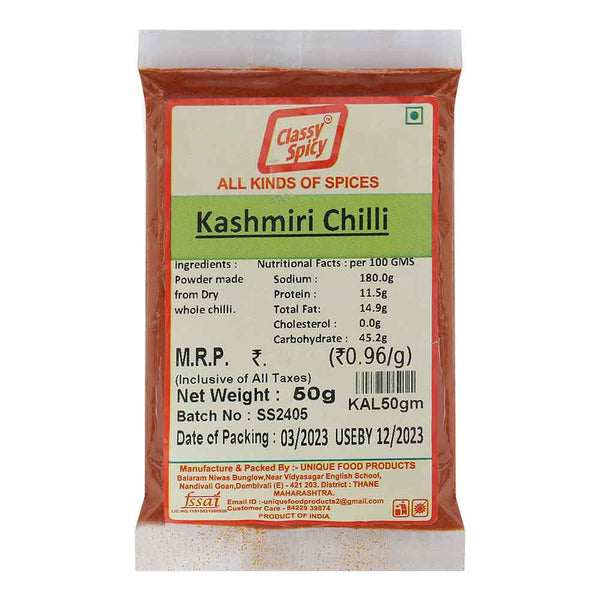 CLASSY SPICY KASHMIRI CHILLI 50 G || S10