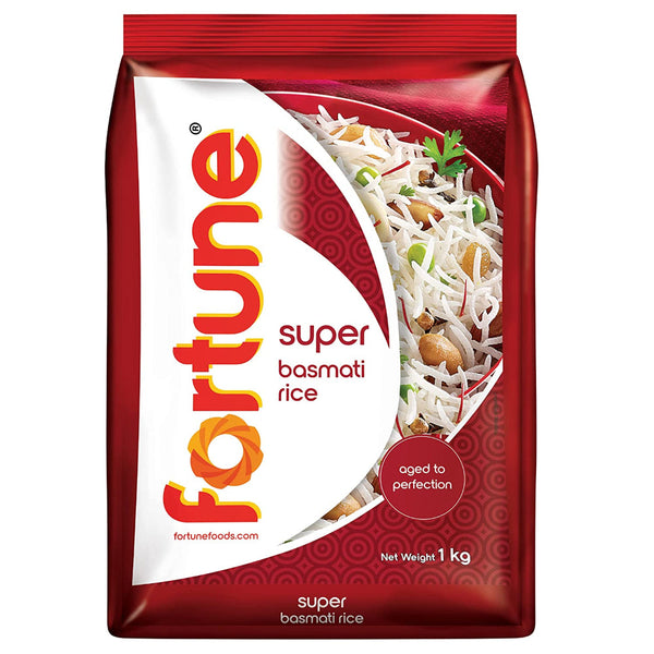 FORTUNE SUPER BASMATI RICE RAW RICE AGED TO PERFECTION 1 KG || S8