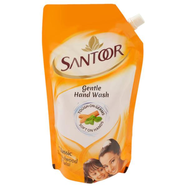 SANTOOR CLASSIC SANDALWOOD & TULSI GENTLE HAND WASH REFILL 750 ML || S8