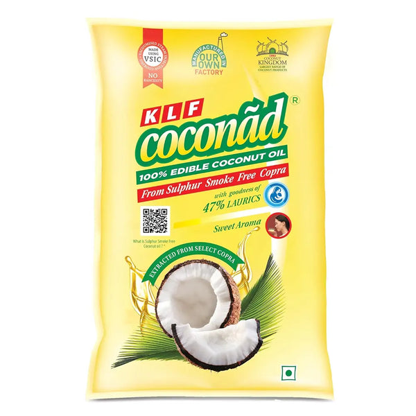 KLF COCONAD EDIBLE COCONUT COOKING OIL POUCH 1L || S9