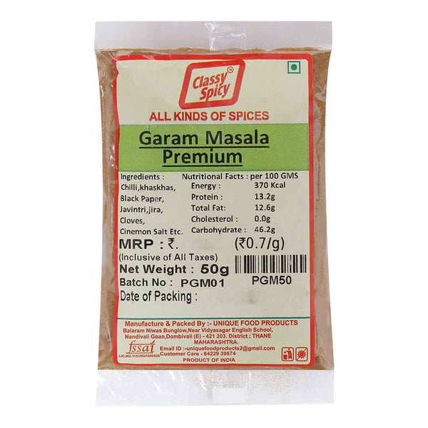 CLASSY SPICY GARAM MASALA PREMIUM 50 G || S10