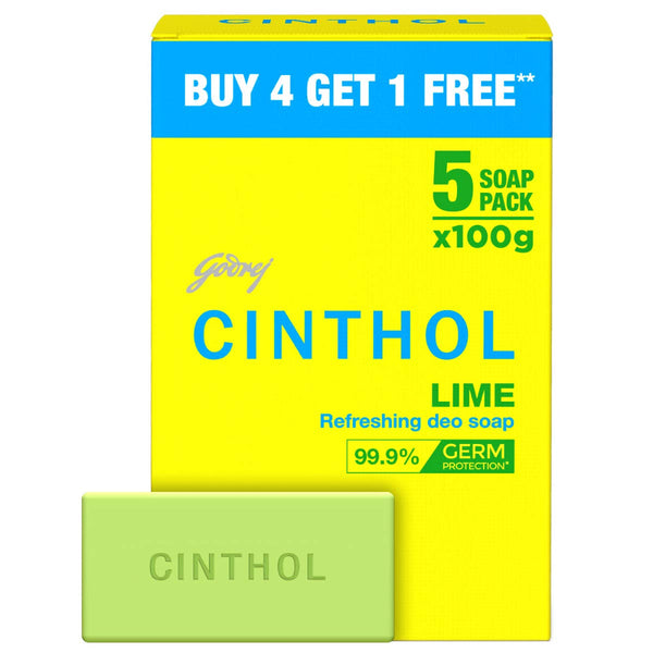 CINTHOL LIME SOAP, 100 G (PACK OF 4) || S8