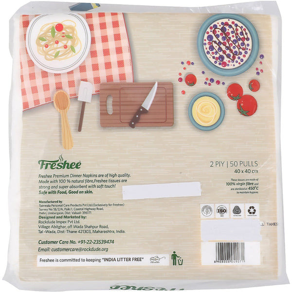 FRESHEE 50 PULLS 2 PLY DINNER NAPKIN TISSUE || S9