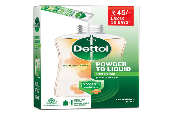 DETTOL LIQUID HANDWASH REFILL POUCH, ORIGINAL - 185 ML || S10