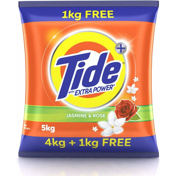 TIDE PLUS EXTRA POWER DETERGENT WASHING POWDER 4+1 KG || S9